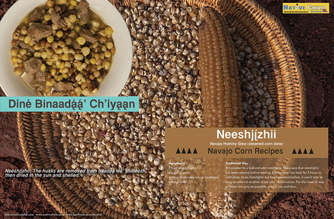 6 small Posters: Navajo Corn Recipes