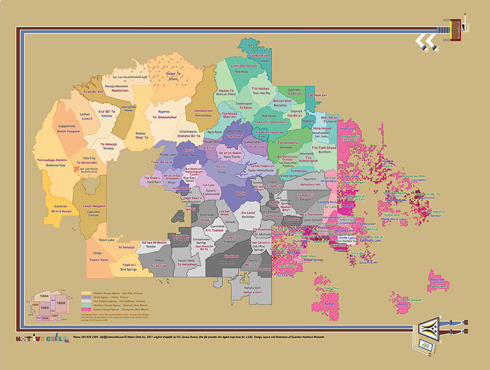 5 Navajo Nation Chapters Maps